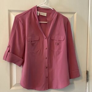 Kathy Che Stretch Mauve Size 14 Long Sleeve